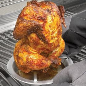 1pc Stainless Steel Roast Chicken Rack; Roast Chicken Pan; Detachable Roast Chicken Rack With Bottom Plate; Grill