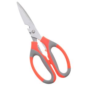 Kitchen Multi-function Bottle Opener Kitchen Auxiliary Scissors (Option: 21.5x8.3cm-Orange Gray)