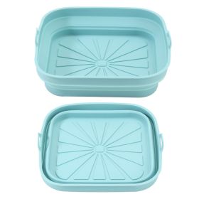 Oven Special Use Foldable Silicone Baking Tray (Option: Square Green)