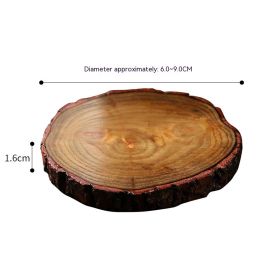 Circular Natural Wooden Pile Thermal Insulation Dining Table Anti-skid Mat (Option: Log Coaster)