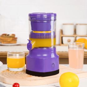 Electric Orange Juicer Lemon Juicer Squeezer Usb Rechargeable Citrus Juicer Machines Usb Rechargeable Portable Blender Kitchen Gadgets (Option: Purple Dual Battery)