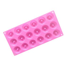 Kelilu Silicone Cake Mold 18 Mousse Round Mold Pudding Jelly Mold Baking Tools (Color: Pink)