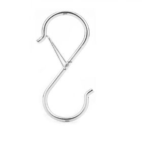 10 /100pcs Metal Hanging Hooks S Shaped Hanger Hook Hanging Heavy Duty Hooks Clasp For Kitchen Pot Shelf Home Bathroom Storage (Color: Silver, size: 100pcs)