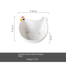 Home Creative Ceramic Plate Animals (Option: Chicks)