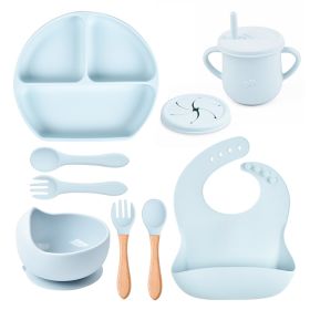 Silicone Solid Color Babies' Tableware Set (Option: Y5-A)