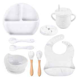 Silicone Solid Color Babies' Tableware Set (Option: Y1-A)