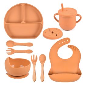 Silicone Solid Color Babies' Tableware Set (Option: Y25-A)