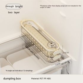 Gap Instant  Dumpling Storage Box Refrigerator Household Food Grade (Option: Transparent Two Layers)