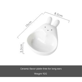 Home Creative Ceramic Plate Animals (Option: Long Eared Rabbit)