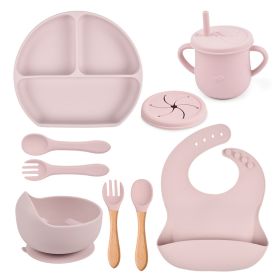 Silicone Solid Color Babies' Tableware Set (Option: Y26-A)